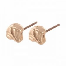 Cymbal ™ DQ metal Earpin Limani for Ginko beads - Rose gold